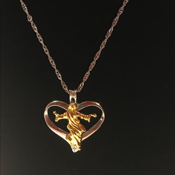 Necklace 18k gold filled pendant Jesus - Picture 2 of 3